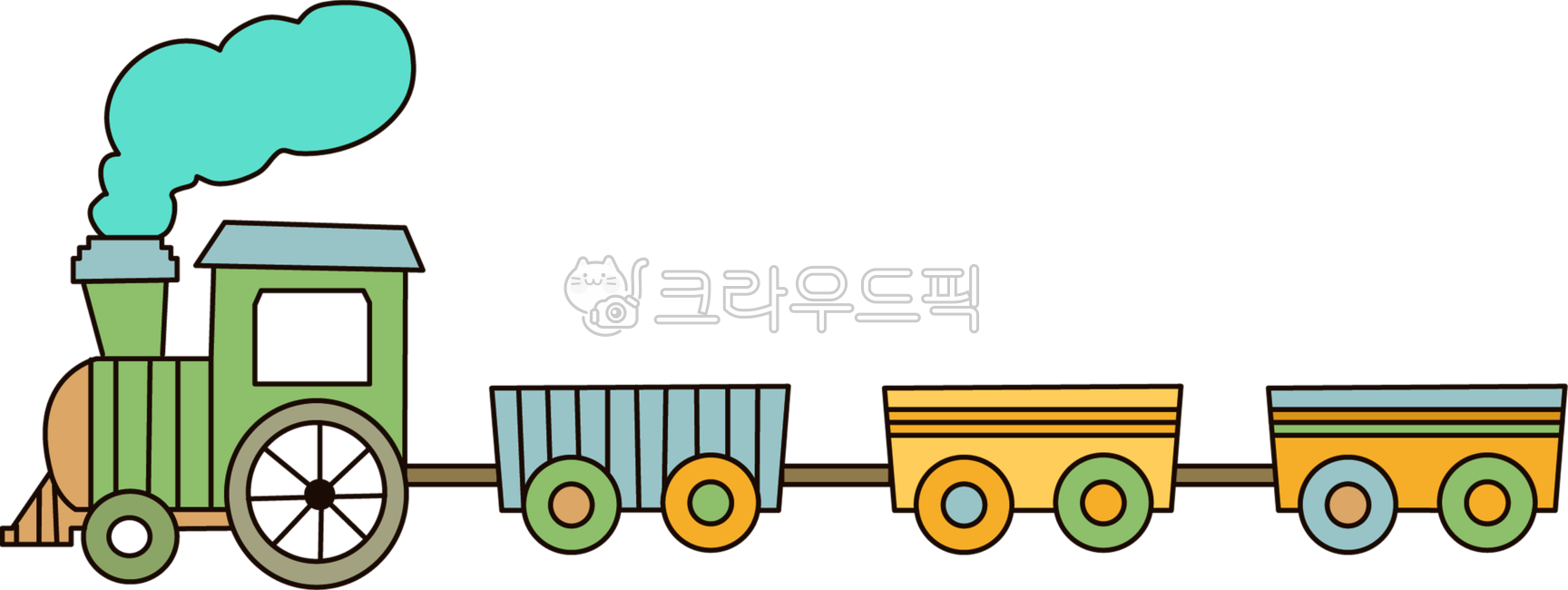 기차, 기차놀이, 기차일러스트, 열차, 배너꾸밈, 사진,이미지,일러스트,캘리그라피 - 돌돌작가