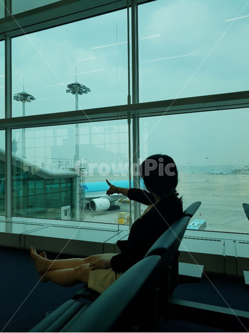 공항,사람,창문,경치,공항터미널