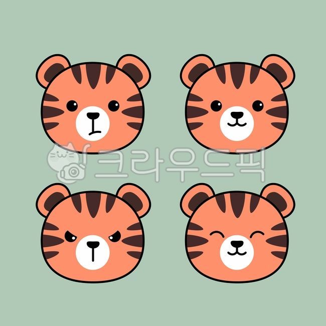 animal illustration,character,face,cute character,Ugh,animal,cute animals,cute animal characters,tiger,cute,animal icon