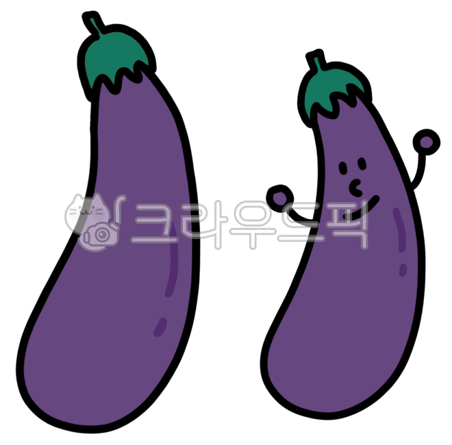 가지, 가지캐릭터, 가지일러스트, 야채일러스트, 채소캐릭터, 사진,이미지,일러스트,캘리그라피 - 소소사사 드로잉작가