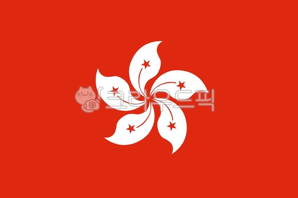 홍콩,국기,일러스트,홍콩국기,기,깃발,일러스트국기,홍콩특별행정구,구기,양자형기,일국양제,양자형꽃,중화인민공화국,아시아,그래픽,일러스트레이션,graphic,illustration