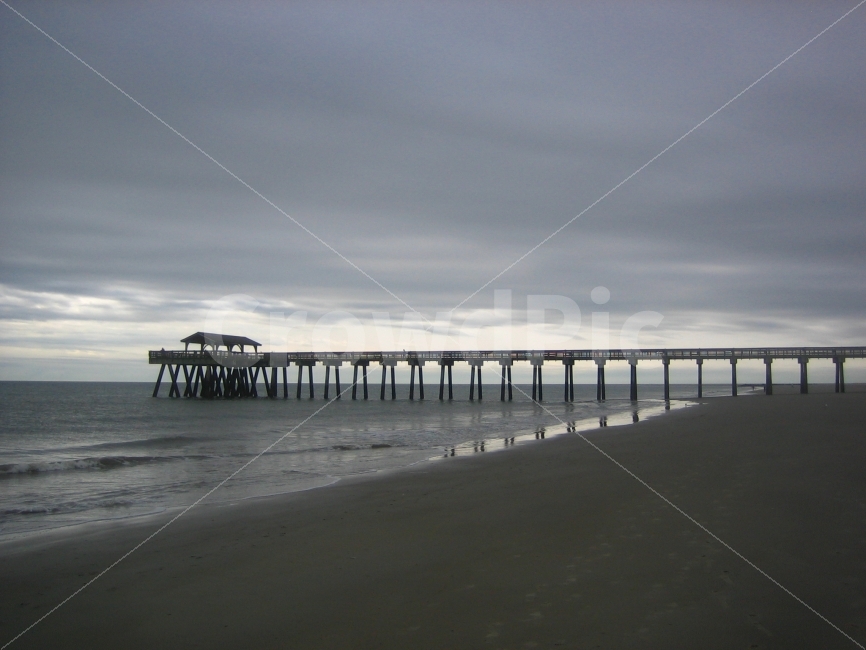 ocean,beach deck,Georgia,loneliness,Tybee Island