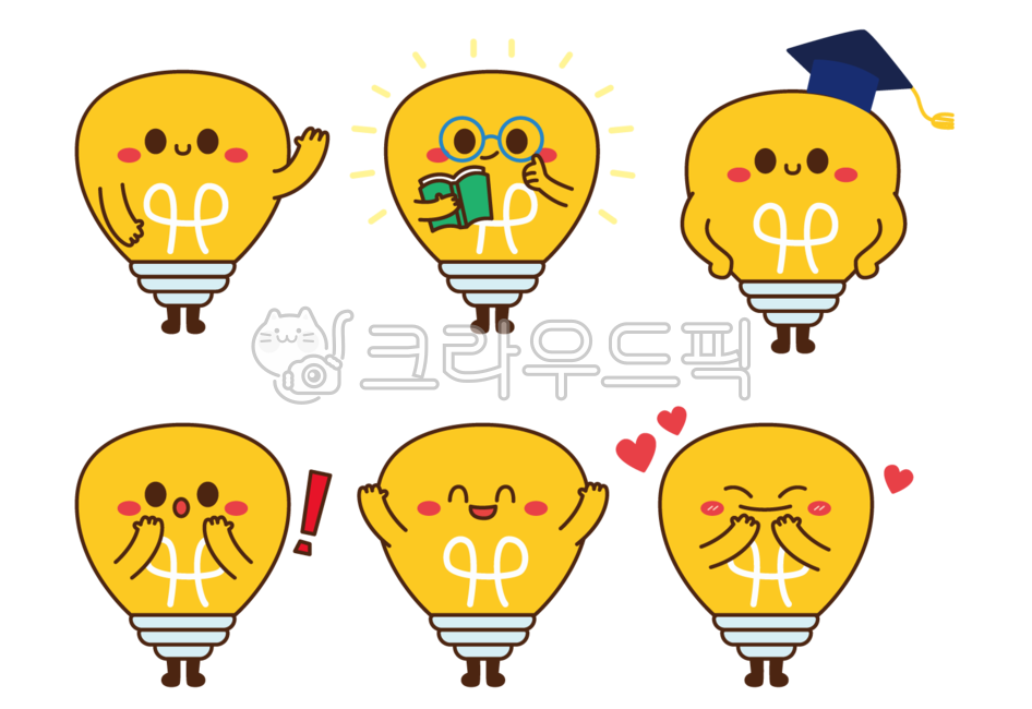 전구,전구캐릭터,전구일러스트,아이디어,아이디어캐릭터