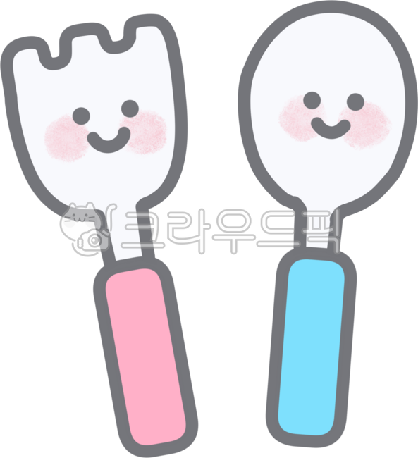 귀여운,꾸미기,아이콘,숟가락,포크,spoon
