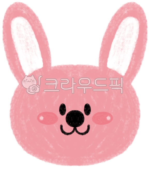 토끼,토끼얼굴,분홍색토끼,분홍색토끼얼굴,웃고있는토끼