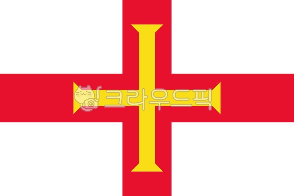 건지섬,국기,일러스트,건지섬국기,일러스트국기,세인트피터포트,벡터,벡터파일,사르니아,일러스트레이션,나라,유럽,성게오르기우스의십자,금색십자,그래픽,일러스트레이션,graphic,illustration