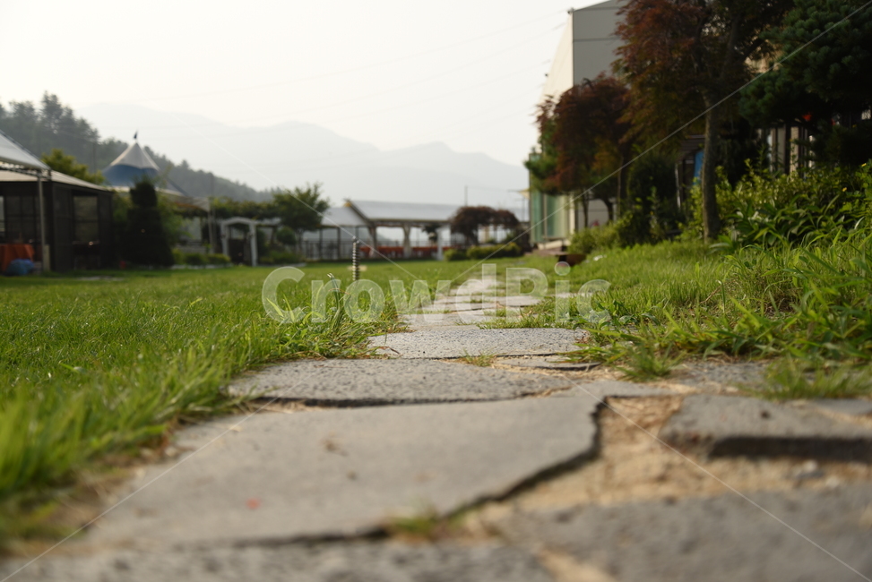 잔디,돌길,들판,자연,풍경