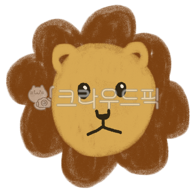 색연필그림,색연필동물,사자,동물,동물그림,동물얼굴,핸드드로잉,스티커,동물스티커,색칠,크레파스질감,캐릭터,lion,crayon,drawing