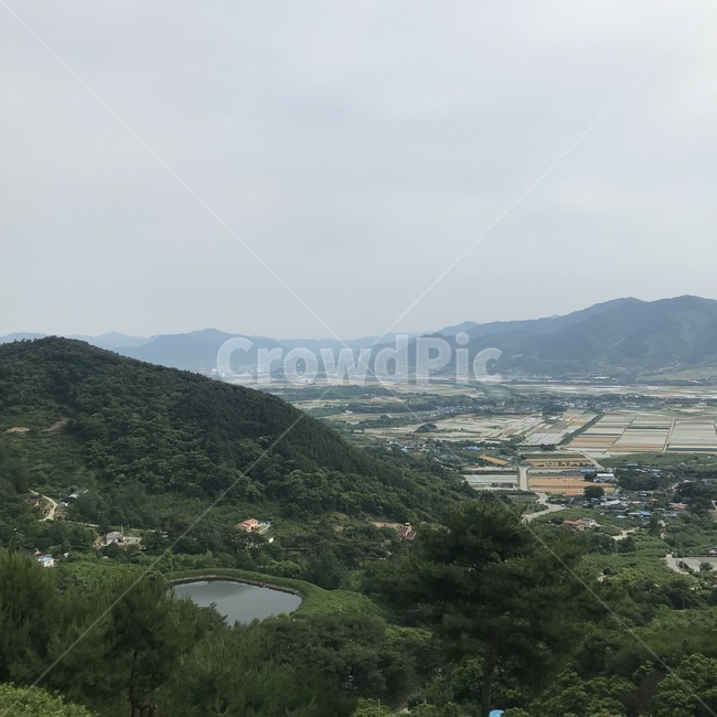 자연,언덕,호수,경치,산