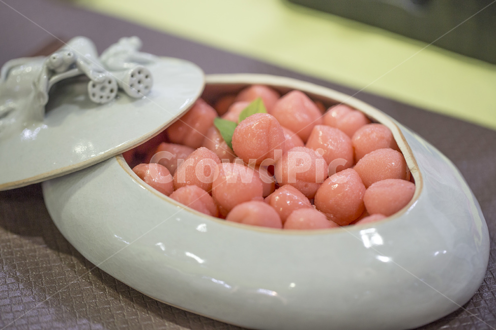 디저트,떡,간식,복숭아,살구색,도자기,디저트,간식,후식,dessert,snack