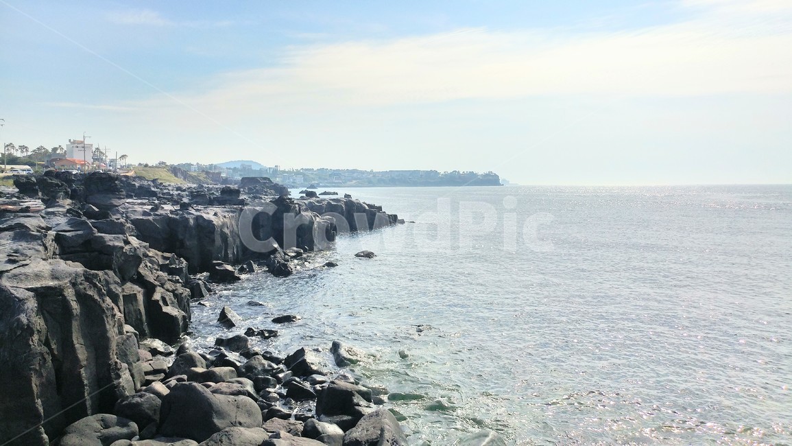현무암,제주도,바다,제주도바다,구름,하늘,sea,ocean,sky