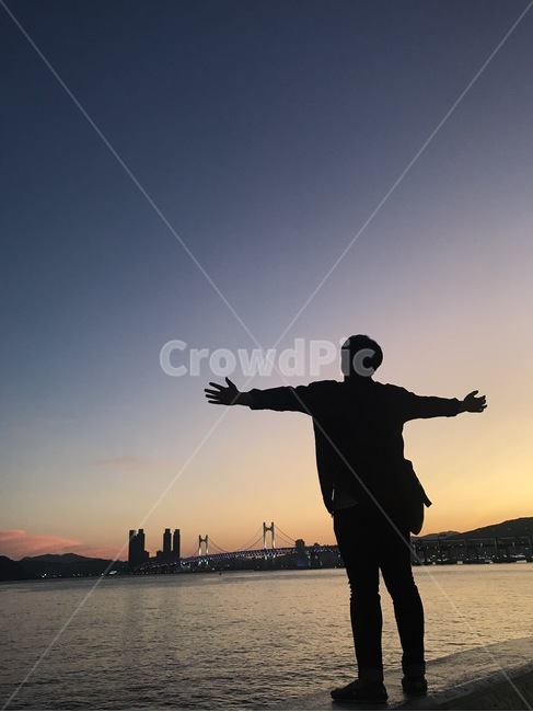 그림자샷,그림자,노을,실루엣,실루엣샷,감성사진