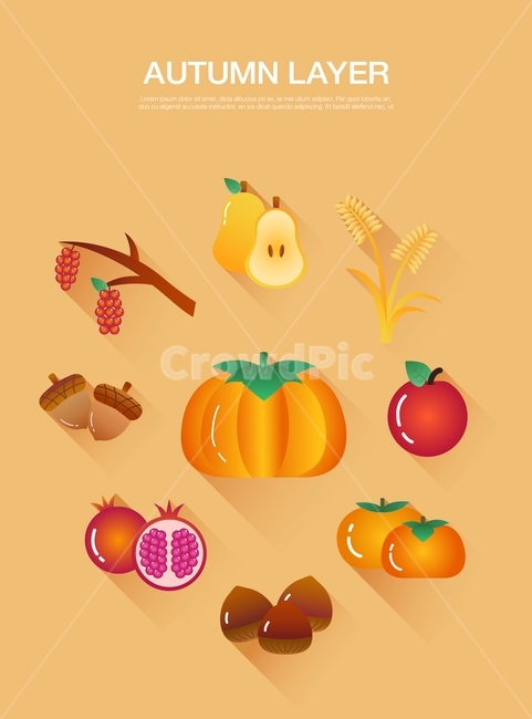 가을,레이어,가을레이어,일러스트,이미지,그림,활용,플랫,그라데이션,레이어모음,세트,소스,과일,사과,감,밤,석류,호박,도토리,오미자,모과,벼,농사,가을,계절,fall,autumn,season,그래픽,일러스트레이션,graphic,illustration,plant,식물