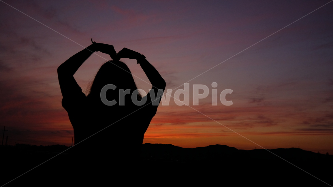 실루엣,그림자,사람,하트,노을,풍경,실루엣,그림자,silhouette,shadow