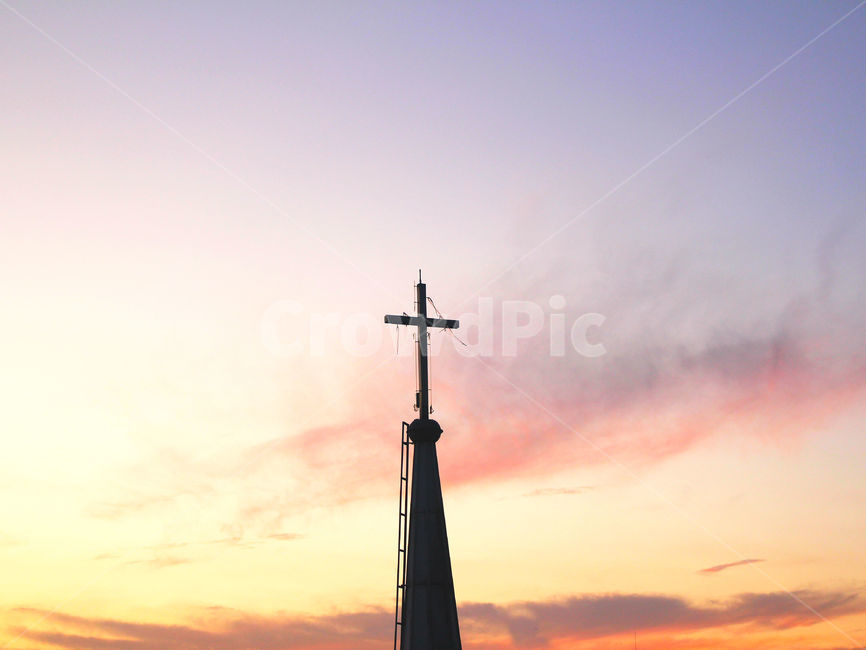 십자가,교회,성당,노을,하늘,sky,cloud,종교,신앙,religion,belief,faith