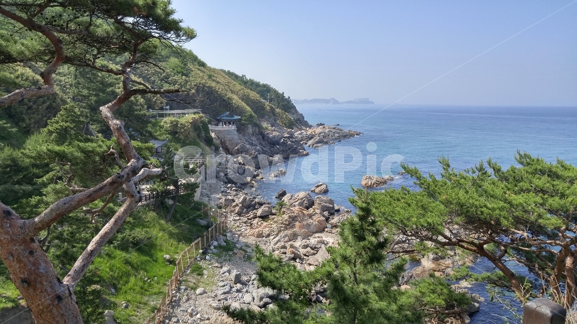 낙산사,바다,속초,배경,자연,바닷가,cliff,절벽,옥외,outdoors,낭떠러지