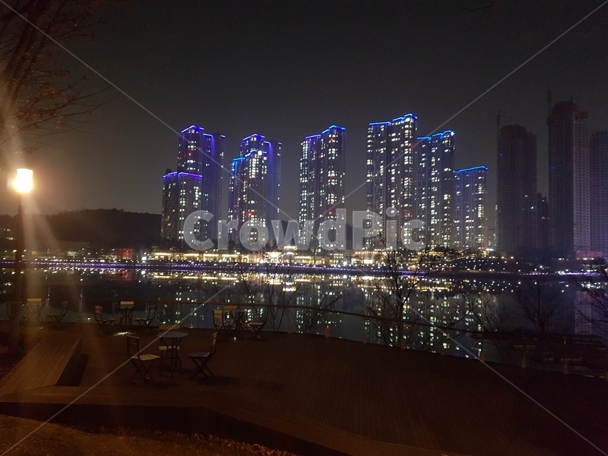 야경,아파트야경,호수공원,공원야경,명품아파트,아파트