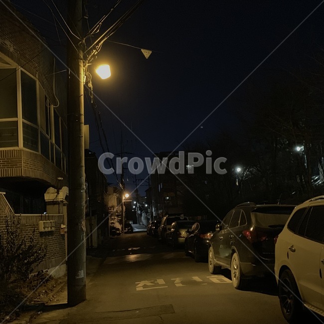 골목길,가로등,감성,자동차,골목,골목길,alley