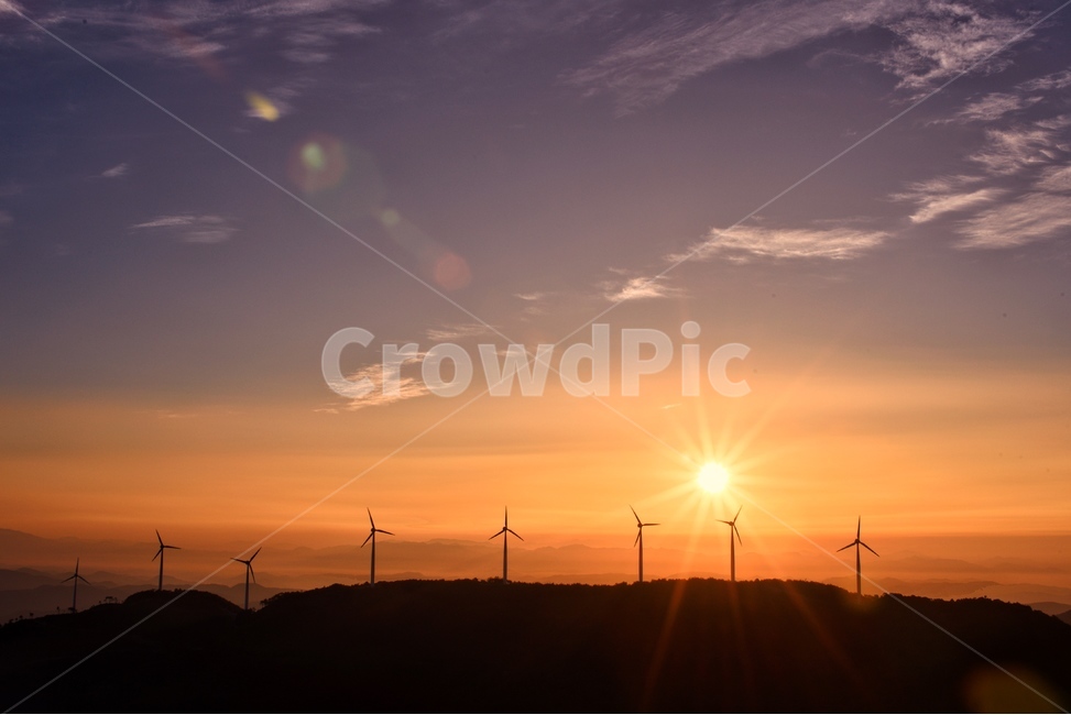 일출,태양,sunset,풍력,새해,풍경,산,새벽,산업,industry,industrial,에너지산업,energy industry
