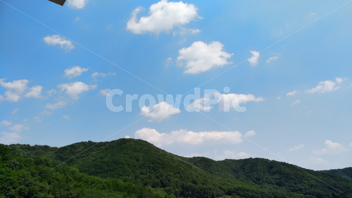 하늘,파랗다,깨끗한,산,구름,자연,풍경