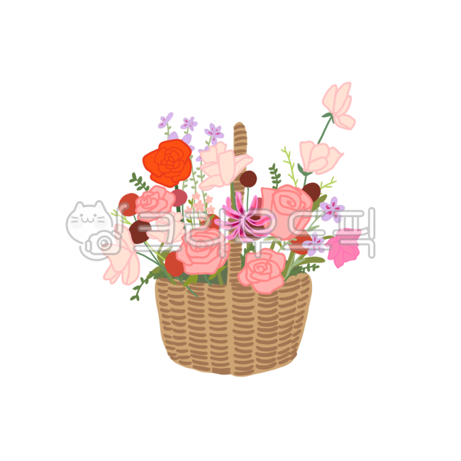 Flower basket illustration,gift,rose illustration,basket,Teachers Day Illustration,rattan basket,giftillust,Event illustration,springillust,spring,flower gift,flower shop,Flower gift illustration,Parents Day Illustration,event,Rattan basket illustration,i