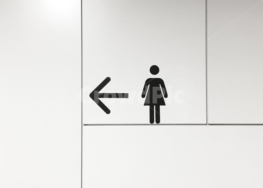 information board,arrow,sign,female,emoticon,mark,restroom,direction