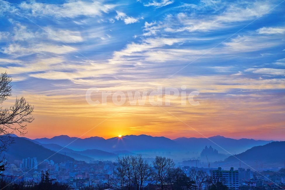 석양,노을,일몰,태양,구름,도시,풍경,city,landscape