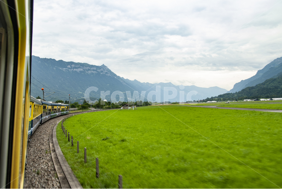 스위스,기차,철도,산악열차,초원,railway,plant,grass,잔디,traintrack,rail,transportation