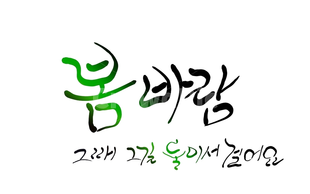 캘리그라피,손글씨,봄바람,봄,연애