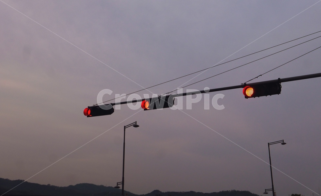light,빛,신호등,석양,노을,빨간불,trafficlight