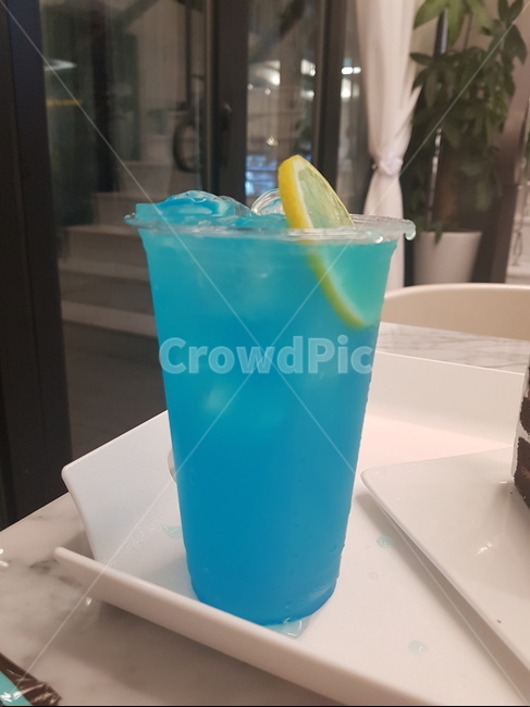 블루,레몬,에이드,음식,카페,음료수,drink,beverage