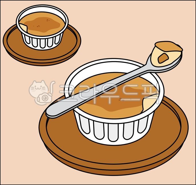 side,color,snack,plate,delicious,cute,food,dessert,dish,Creme Brulee,Spoon,drawing,illustration,sweet,illust,creambrulee