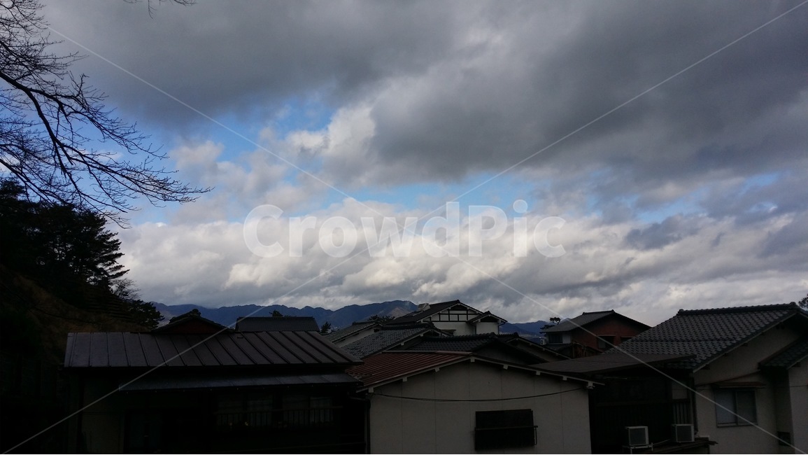 하늘,구름,자연,풍경,나무,전통,집,sky,cloud,nature,scenery,tree,skyblue,sora,kumo,ki,일본,japan,nippon,huukei,시골,마을,풍경,landscape,country,rural,town,해외,외국,세계,foreign,oversea,world