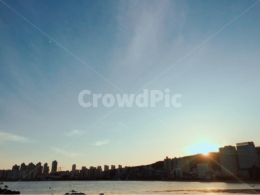 바다,노을,해,하늘,구름,도시,풍경,city,landscape,한국도시풍경,한국도시경관,korea cityscape,flare,플레어,light,빛