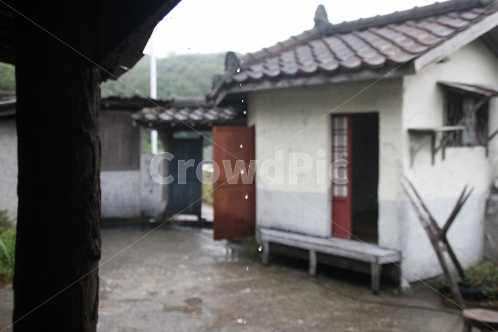 비,순천,한옥,흐림,낡음,시골,마을,풍경,landscape,country,rural,town,비,비오는날,rain,rainy