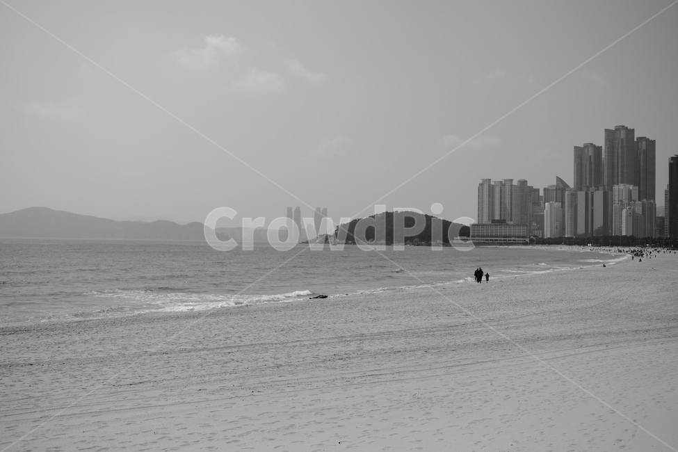 바닷가,해변,파도,해변도시,바다,흑백,모노톤,monochrome,black and white