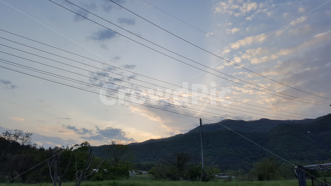 하늘,구름,전선,초저녁,sky,cloud,감성