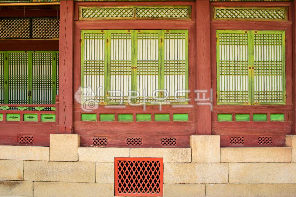 Changgyeonggung Palace,building,rock,korea,outdoors,Hanok,premises,lattice,After,stonewall,tradition,window,Handrail,wall