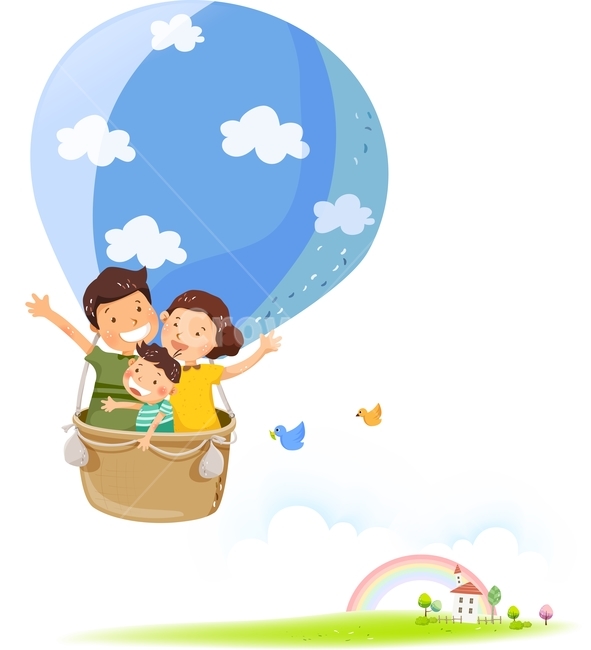 가족,가정의달,어린이,부모,어버이날,나무,꽃,나비,배경,캐릭터,열기구,무지개,집,그래픽,일러스트레이션,graphic,illustration