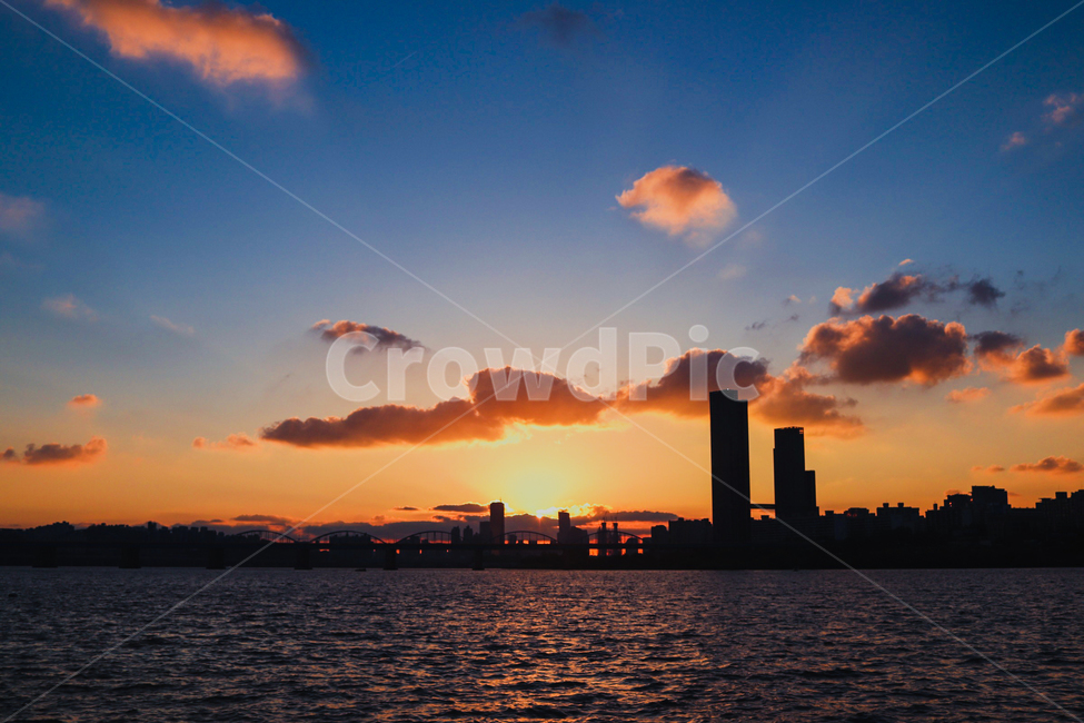 노을,도시,골든타임,일몰,강,건물,도시,풍경,city,landscape,한국도시풍경,한국도시경관,korea cityscape,실루엣,그림자,silhouette,shadow,nature,자연,outdoors,옥외,sky,하늘