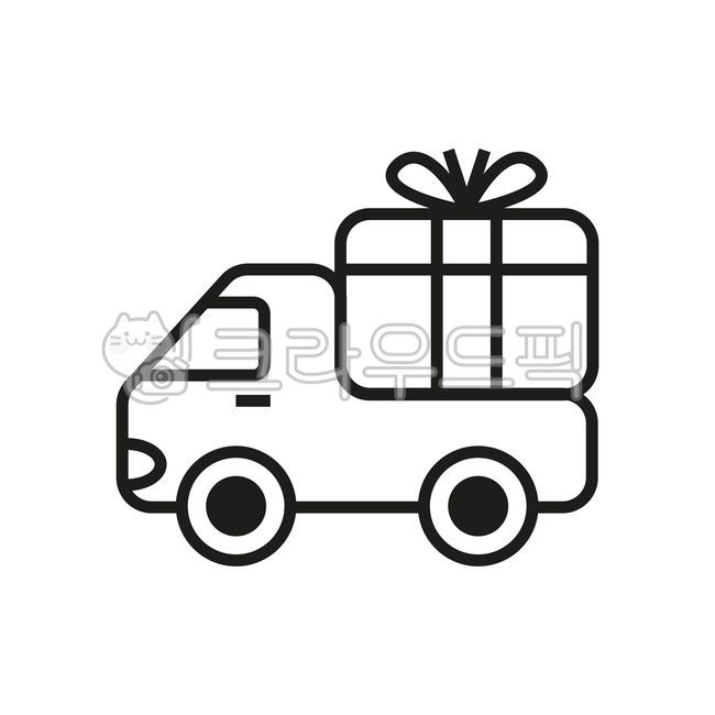 아이콘,픽토그램,택배,상세페이지,택배기사,기사님,비즈니스,일러스트레이션,일러스트,트럭,차,배달,자동차,쇼핑몰,선물,선물택배,선물차,배송,무료배송