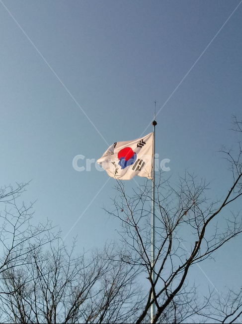 태극기,국기,깃발,국기봉,하늘