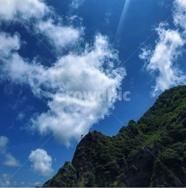 하늘,산,구름,풍경,자연
