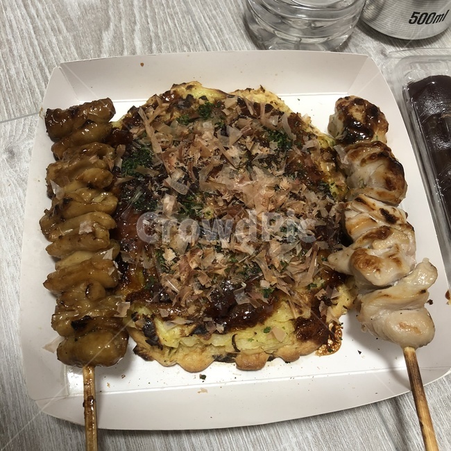 오꼬노미야끼,오코노미야끼,일본음식,일본편의점,편의점,꼬치,닭꼬치,양념꼬치,염통꼬치,힐링