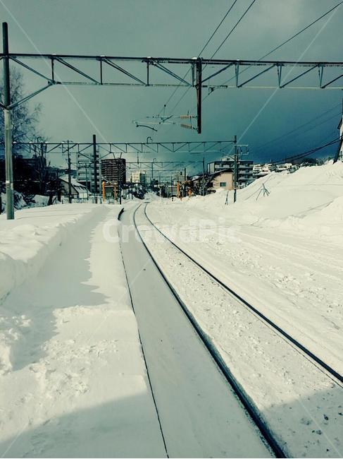 railroad,철도,snow,눈,nature