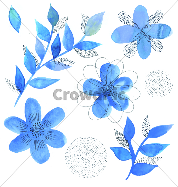 손그림,물감그림,봄,spring,springtime,handdrawing,watercolor,꽃,flower,bloom,blossom,나뭇잎,leaf,foliage,umbrage