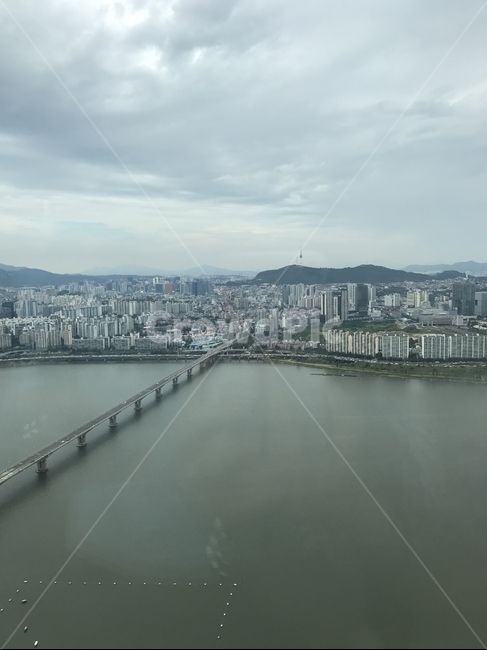 서울,한강,풍경,다리,먹구름,도시