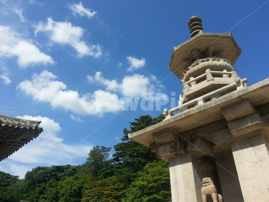 다보탑,하늘,맑은,경주,불국사