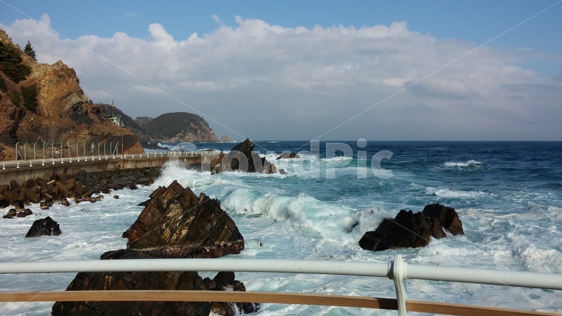 겨울,바다,파도,해안도로,하늘,자연,풍경,nature,landscape
