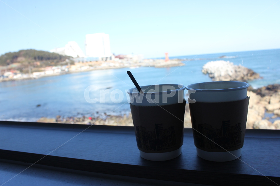 바다,커피,카페,창,배경,coffeecup,커피컵,cup,컵